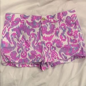 Lillly Pulitzer Girls Purple Leopard Print Shorts